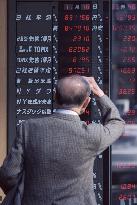 Nikkei briefly falls below 8,300 on jitters over banks